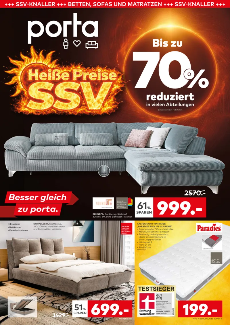 porta Möbel Prospekt vom 20.07.2026, Seite 1