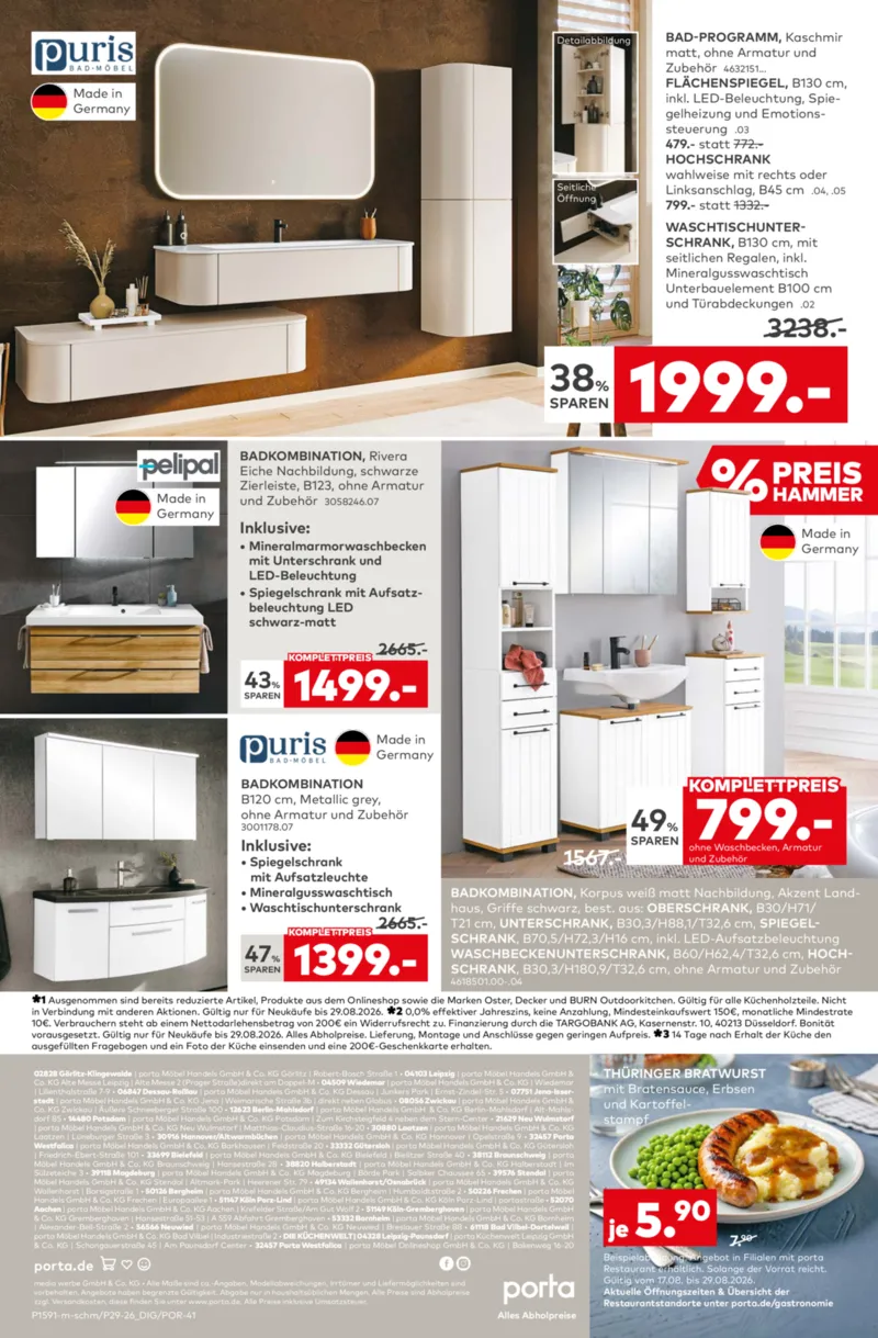 porta Möbel Prospekt vom 24.08.2026, Seite 12