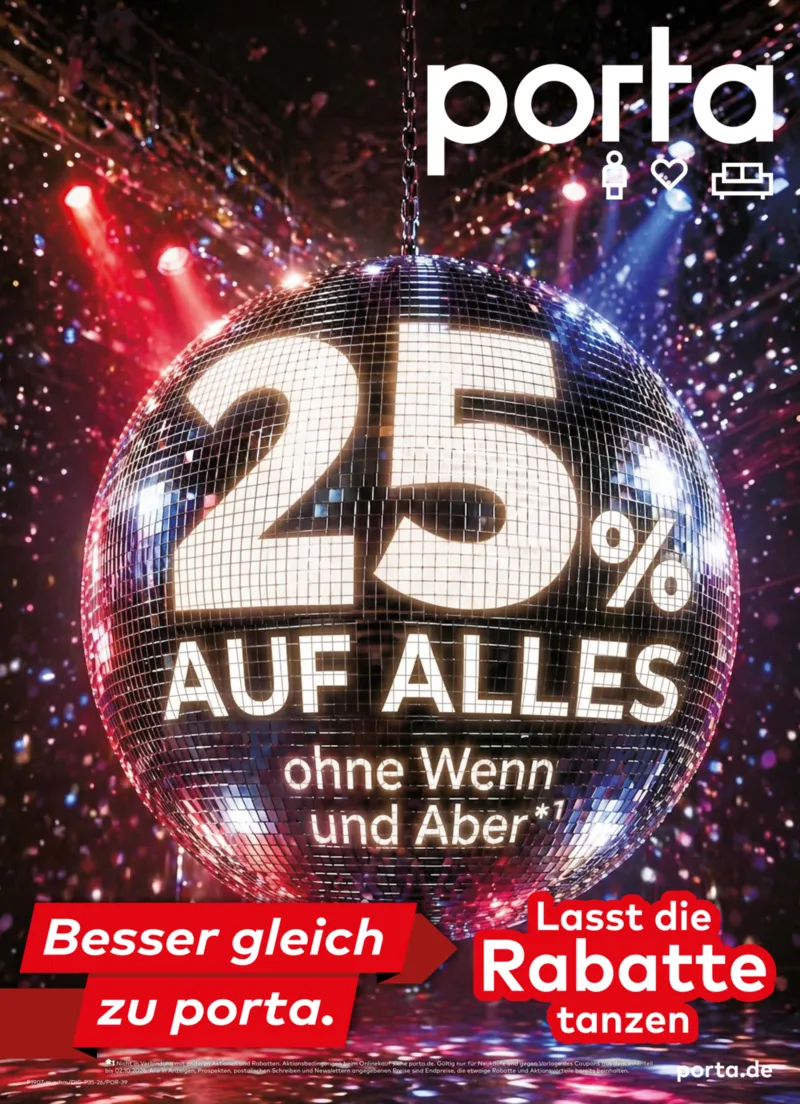 porta Möbel Prospekt vom 28.09.2026, Seite 1