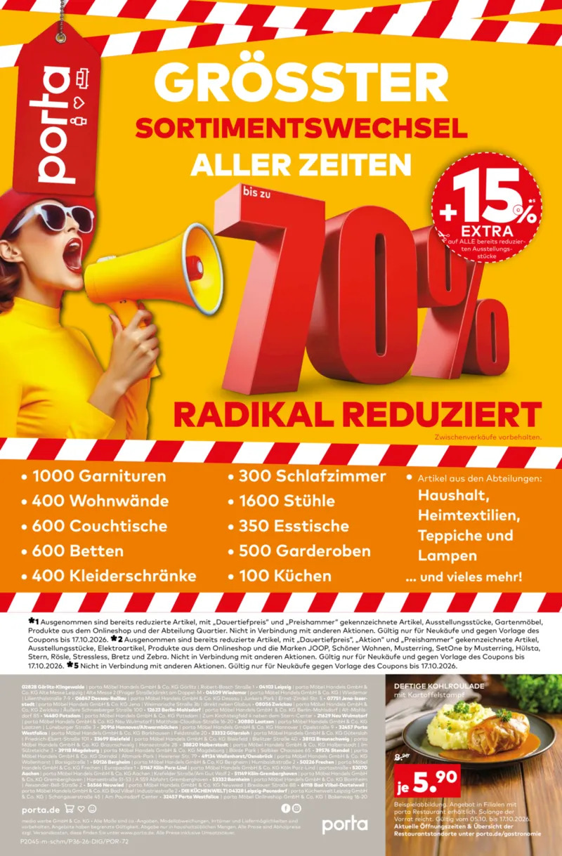 porta Möbel Prospekt vom 05.10.2026, Seite 16