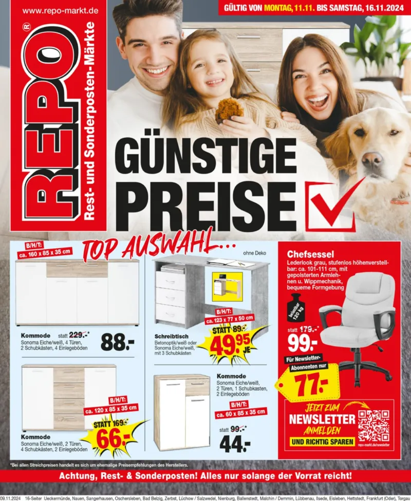 REPO-Markt Prospekt vom 11.11.2024, Seite 1