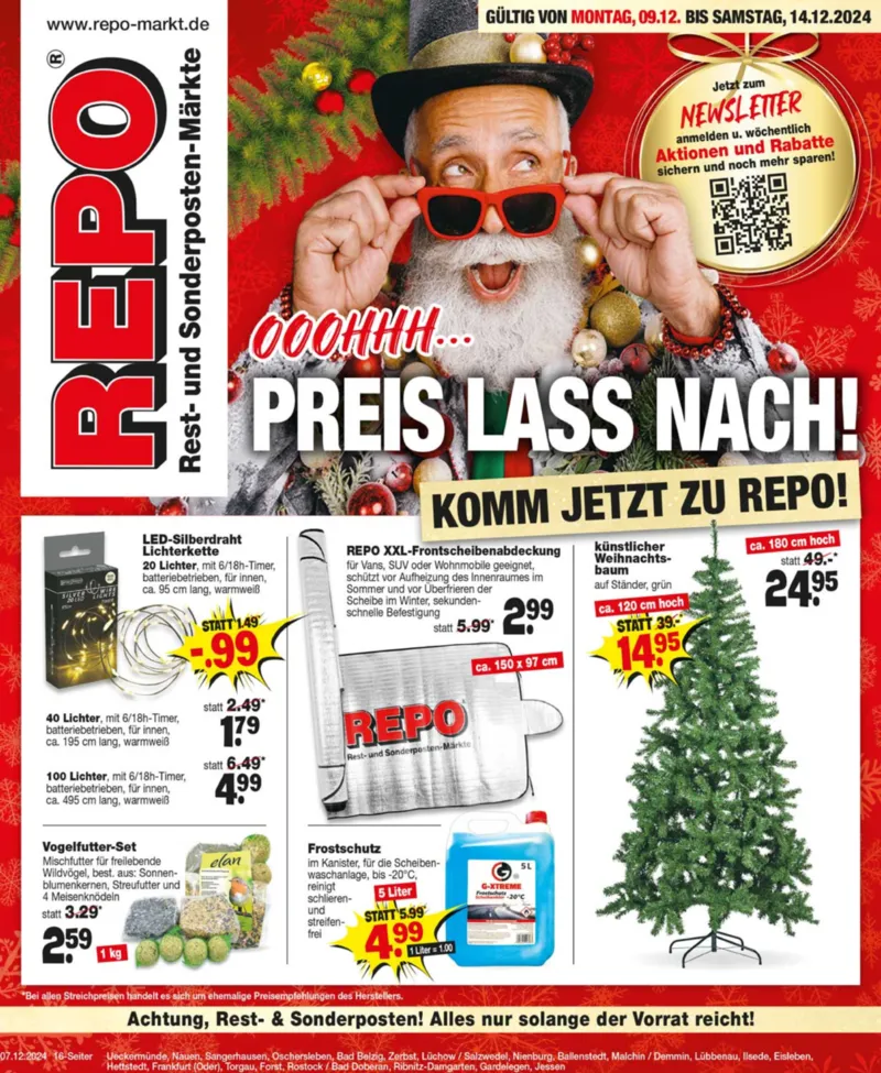 REPO-Markt Prospekt vom 09.12.2024, Seite 1