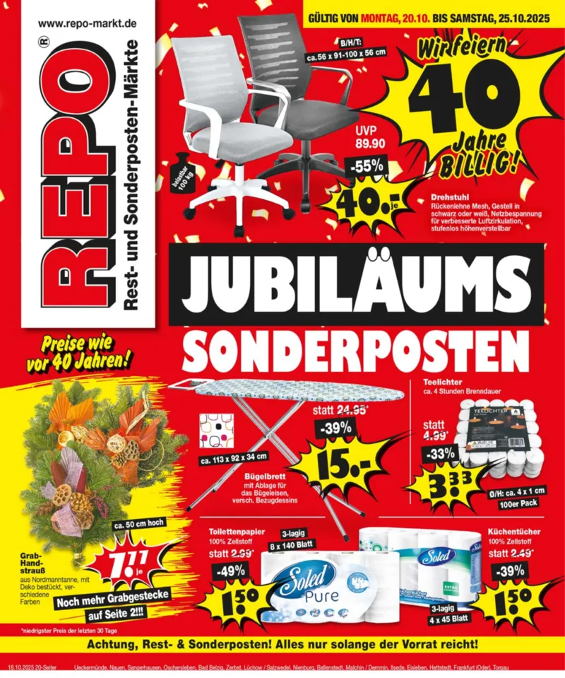 REPO-Markt Prospekt vom 20.10.2025, Seite 1 REPO-Markt Prospekt vom 20.10.2025, Seite 1