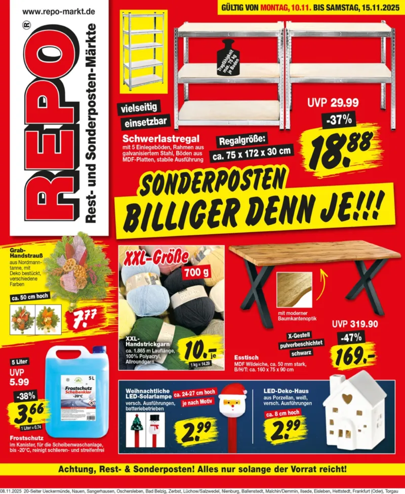 REPO-Markt Prospekt vom 10.11.2025, Seite 1