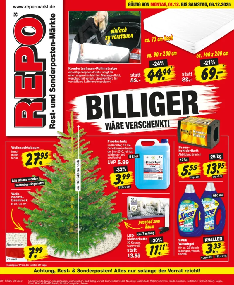REPO-Markt Prospekt vom 01.12.2025, Seite 1
