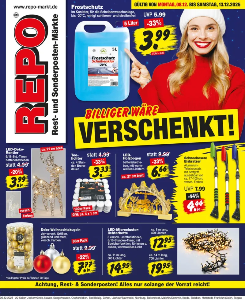 REPO-Markt Prospekt vom 08.12.2025, Seite 1