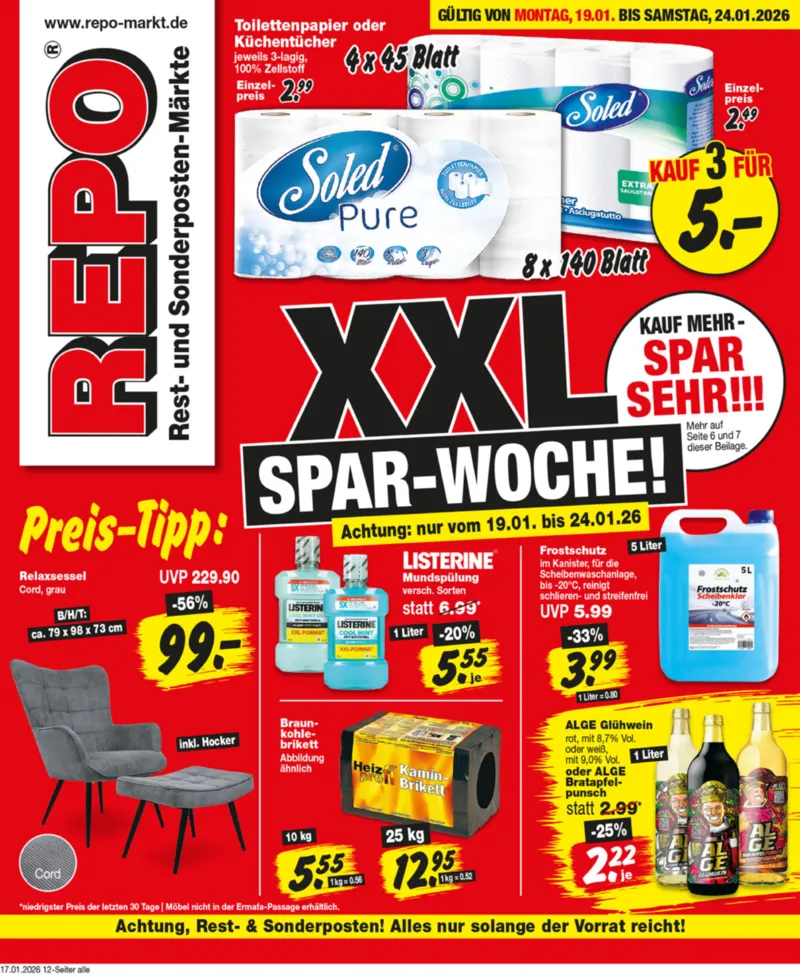 REPO-Markt Prospekt vom 19.01.2026, Seite 1