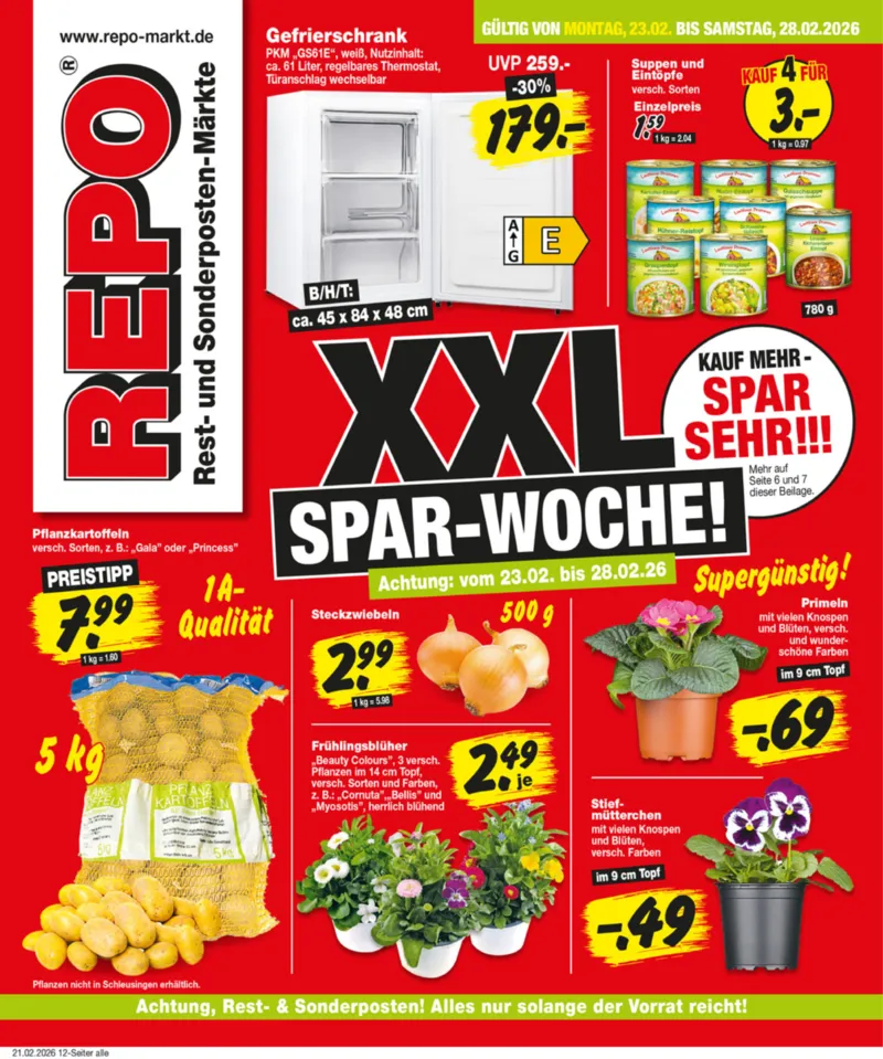 REPO-Markt Prospekt vom 23.02.2026, Seite 1