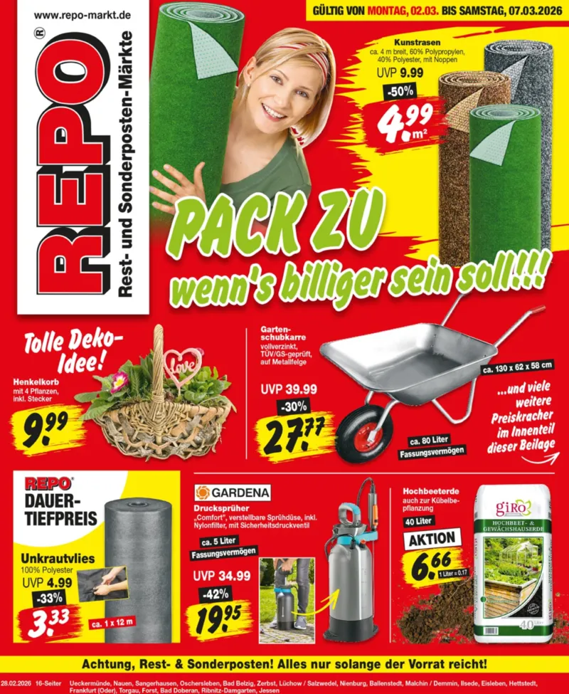 REPO-Markt Prospekt vom 02.03.2026, Seite 1