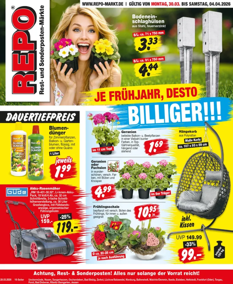 REPO-Markt Prospekt vom 30.03.2026, Seite 1