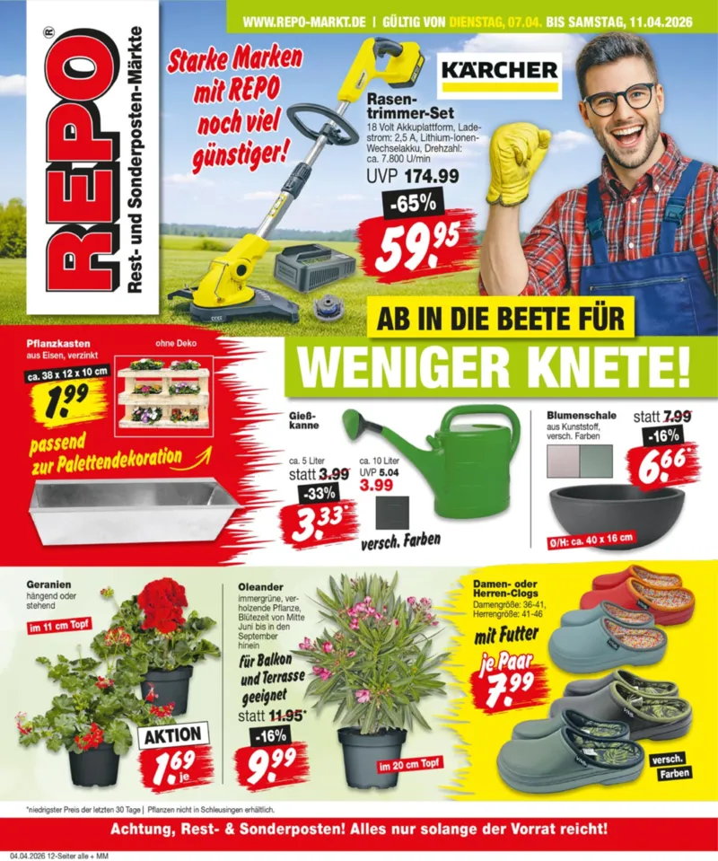 REPO-Markt Prospekt vom 07.04.2026, Seite 1