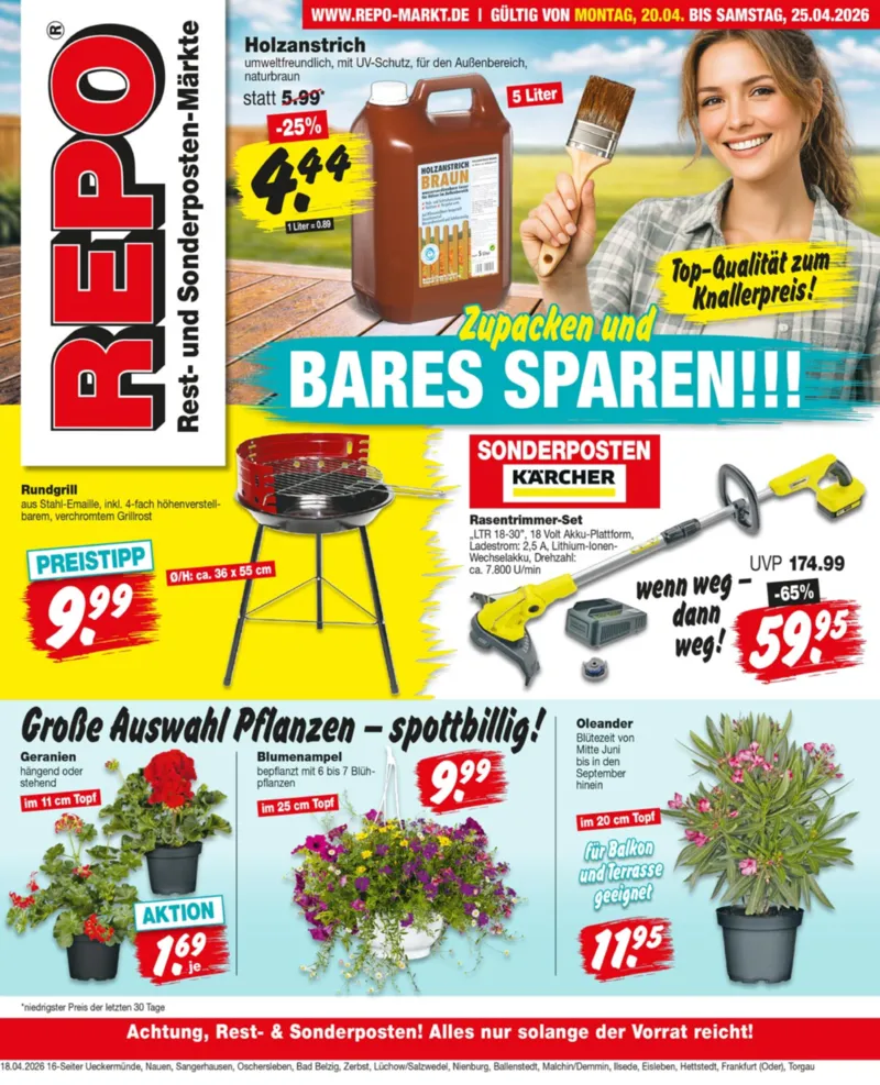 REPO-Markt Prospekt vom 20.04.2026, Seite 1