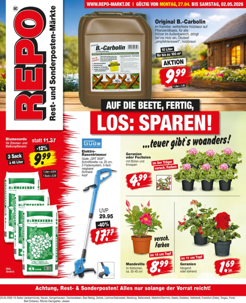 REPO-Markt Prospekt vom 27.04.2026, Seite 1