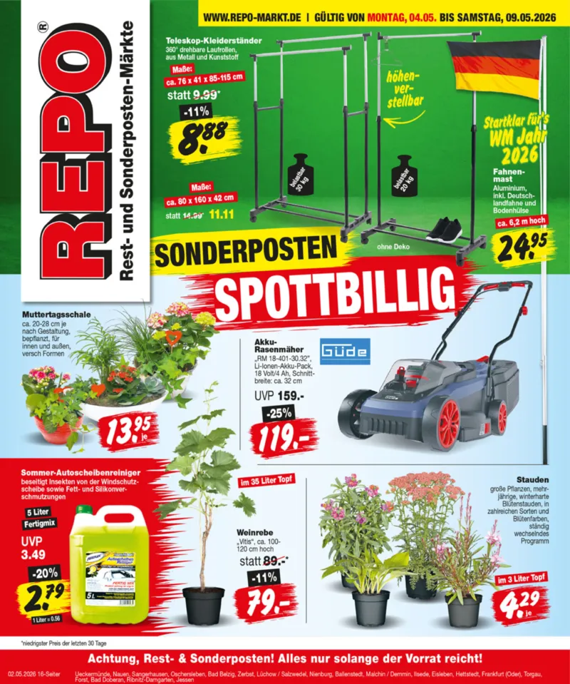 REPO-Markt Prospekt vom 04.05.2026, Seite 1
