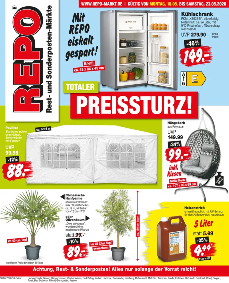 REPO-Markt Prospekt vom 18.05.2026, Seite 1