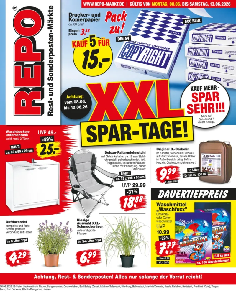 REPO-Markt Prospekt vom 08.06.2026, Seite 1