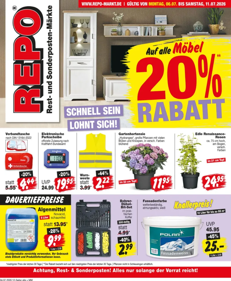 REPO-Markt Prospekt vom 06.07.2026, Seite 1