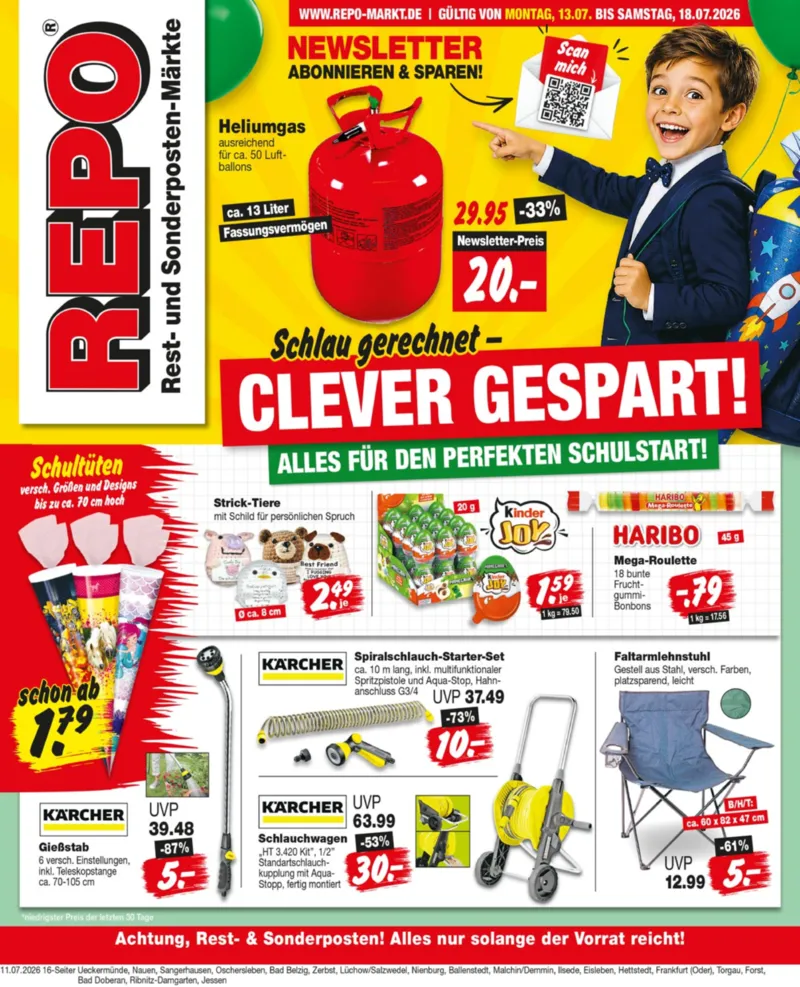 REPO-Markt Prospekt vom 13.07.2026, Seite 1