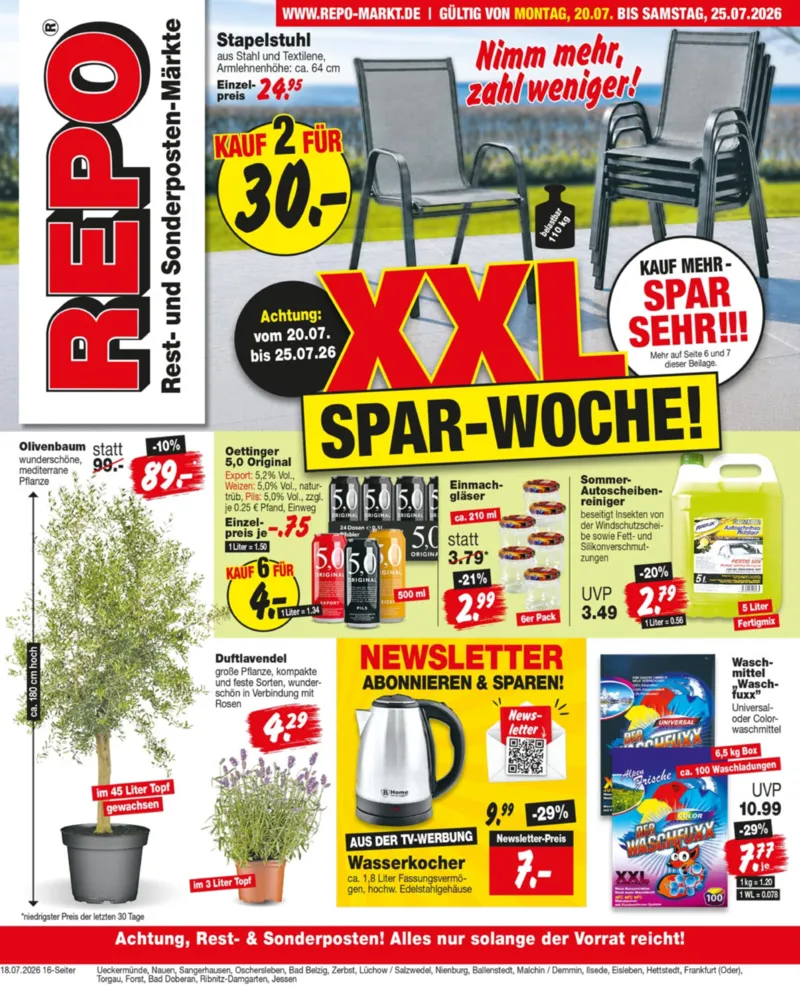 REPO-Markt Prospekt vom 20.07.2026, Seite 1