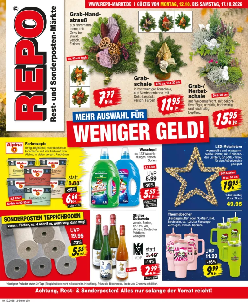 REPO-Markt Prospekt vom 12.10.2026, Seite 1