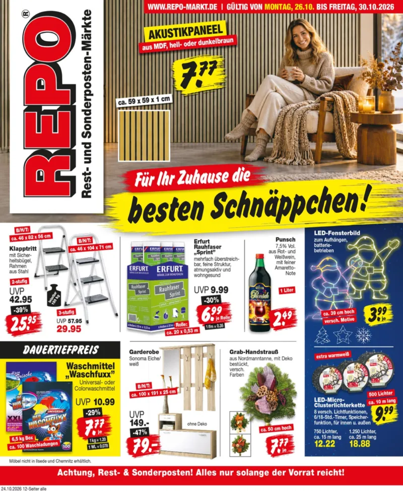 REPO-Markt Prospekt vom 26.10.2026, Seite 1