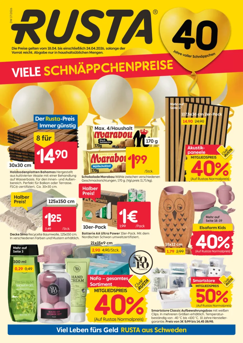 Rusta Prospekt vom 18.04.2026, Seite 1