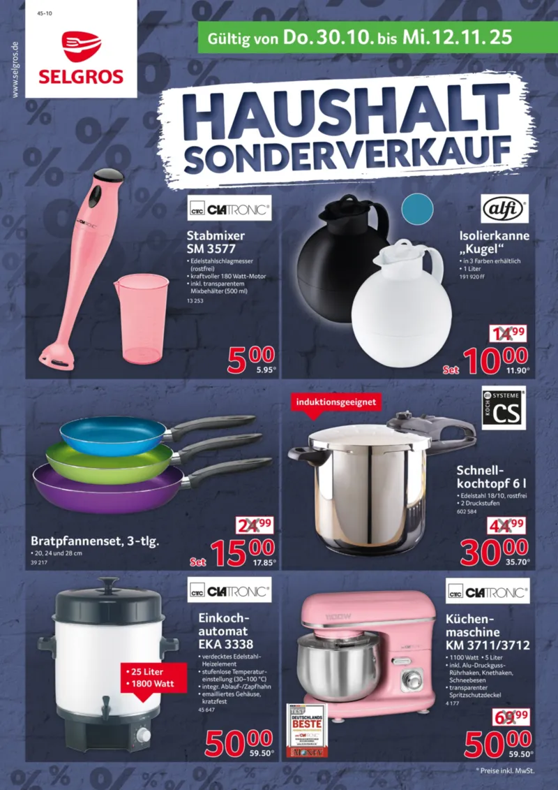 Selgros Prospekt vom 30.10.2025, Seite 1
