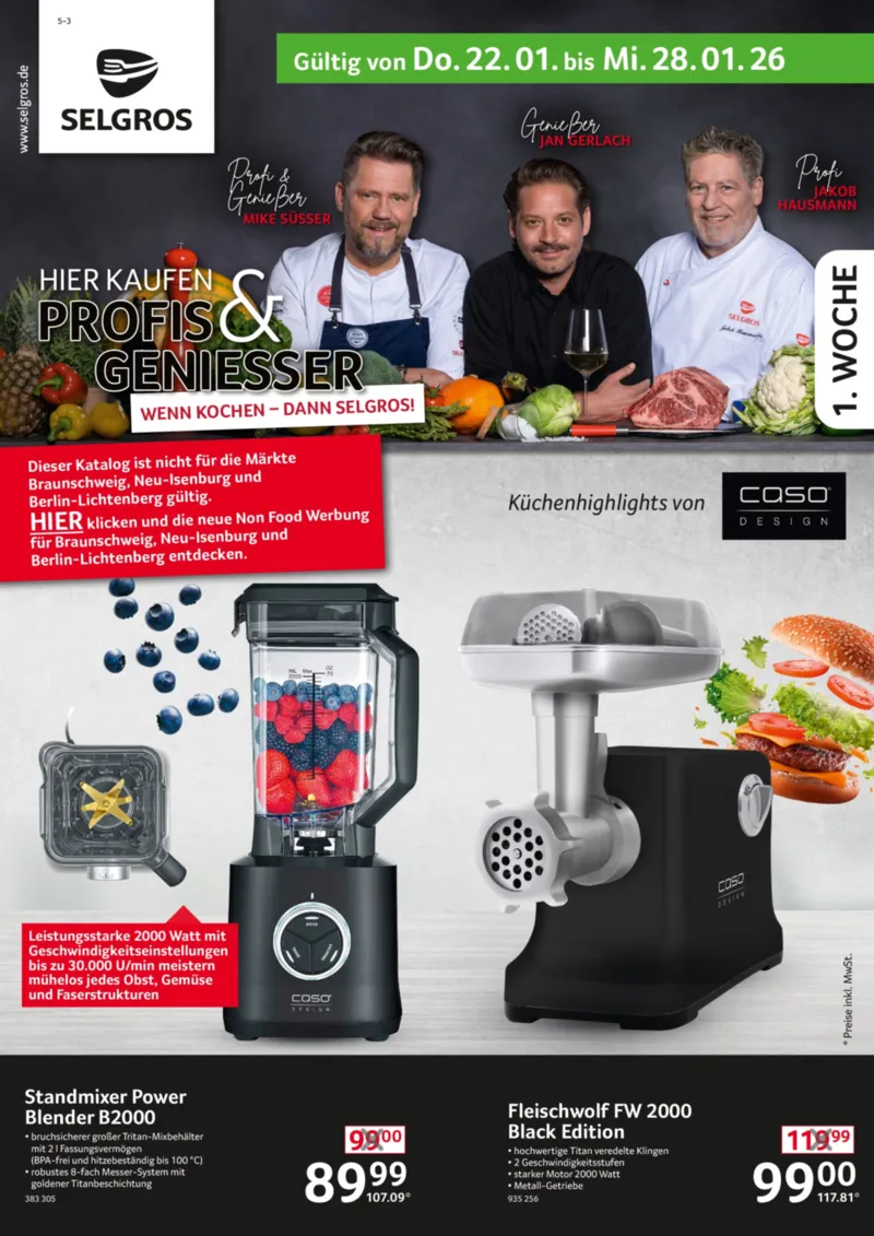 Selgros Prospekt vom 22.01.2026, Seite 1