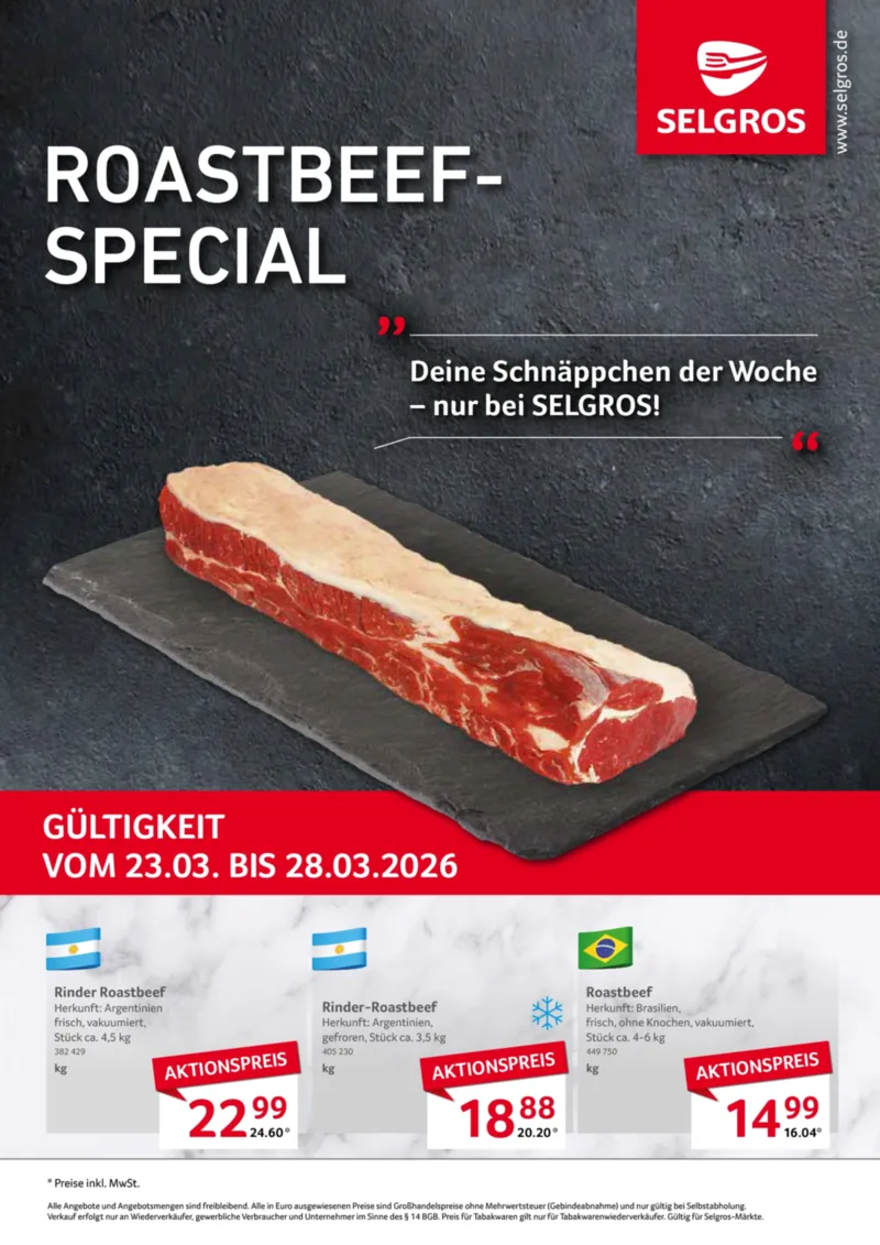 Selgros Prospekt vom 23.03.2026, Seite 1