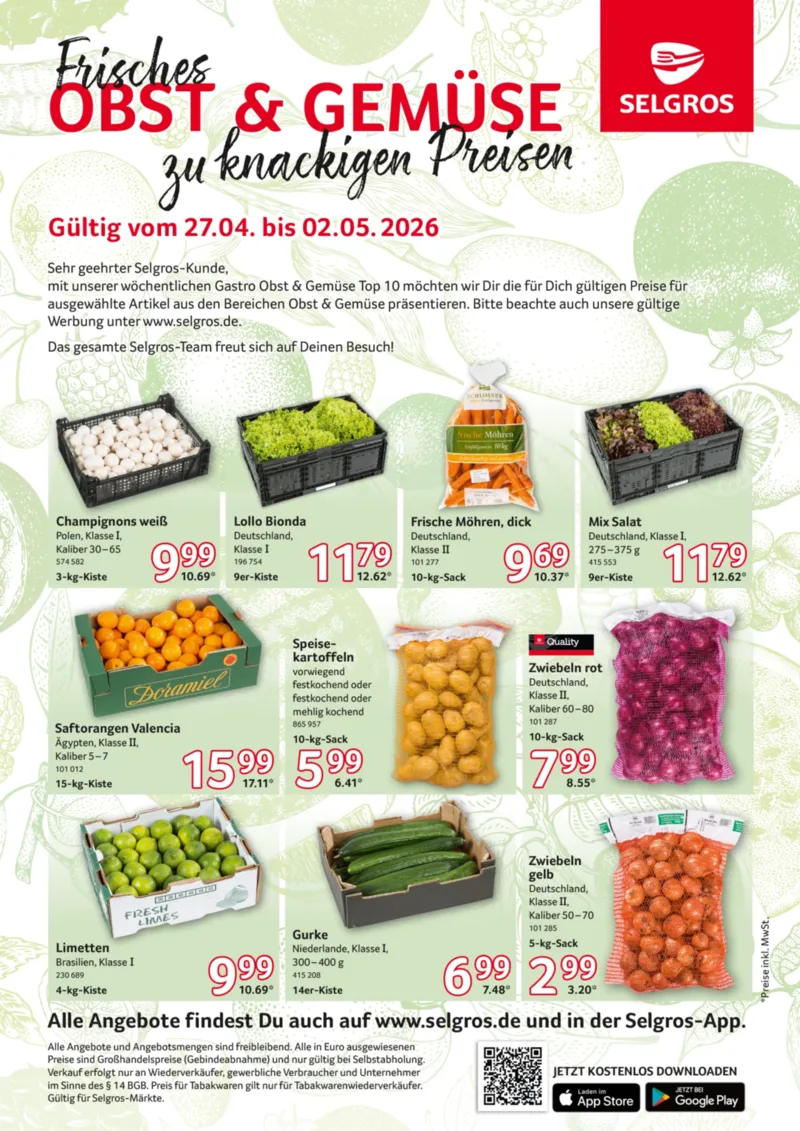 Selgros Prospekt vom 27.04.2026, Seite 1