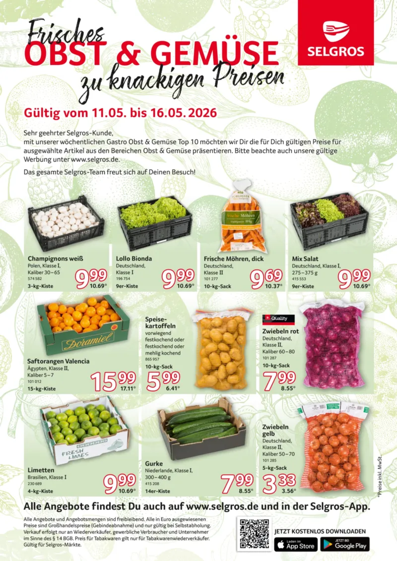 Selgros Prospekt vom 11.05.2026, Seite 1