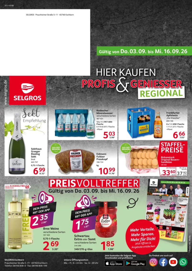 Selgros Prospekt vom 03.09.2026, Seite 1