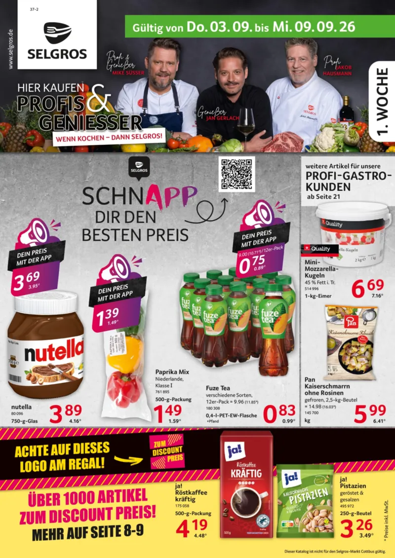 Selgros Prospekt vom 03.09.2026, Seite 1