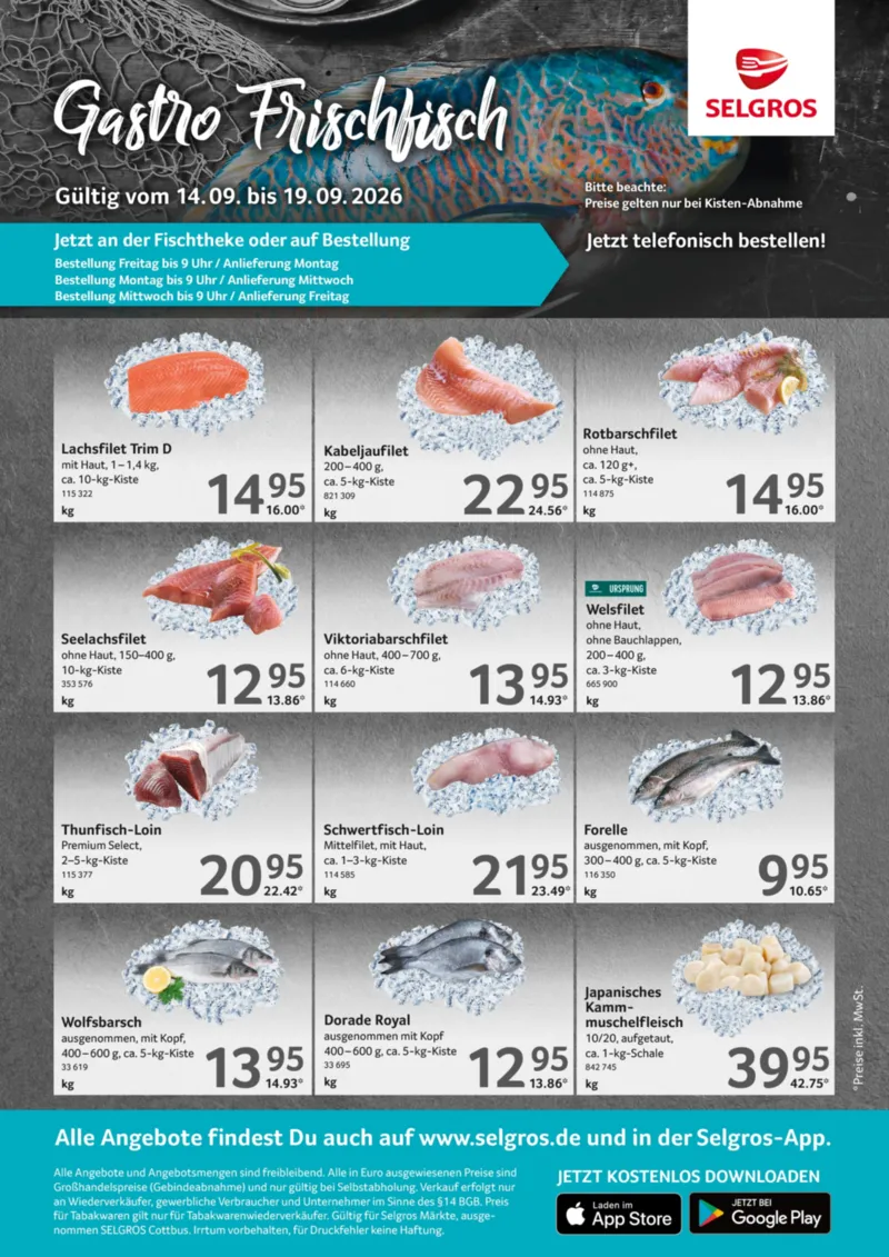 Selgros Prospekt vom 14.09.2026, Seite 1