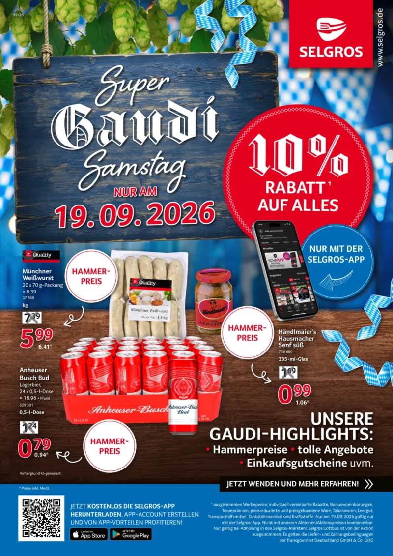 Selgros Prospekt vom 19.09.2026, Seite 1