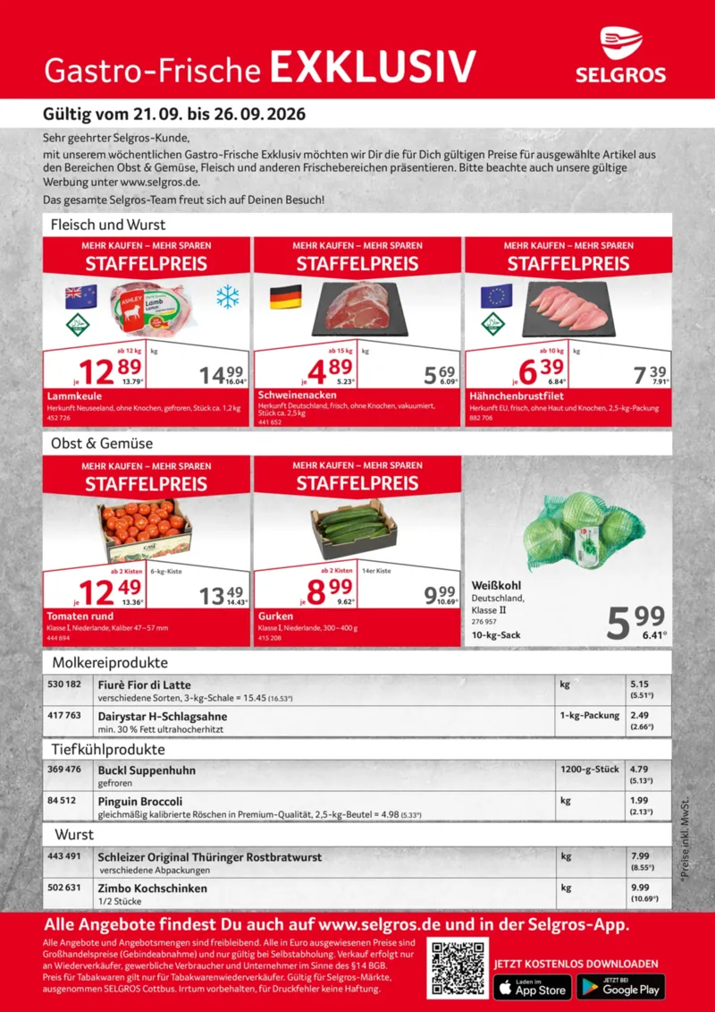 Selgros Prospekt vom 21.09.2026, Seite 1