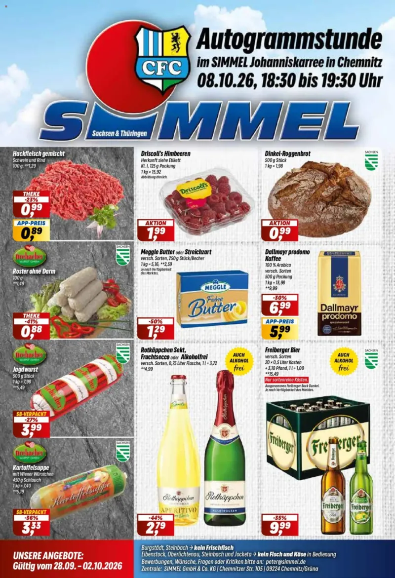 Simmel Prospekt vom 28.09.2026, Seite 1