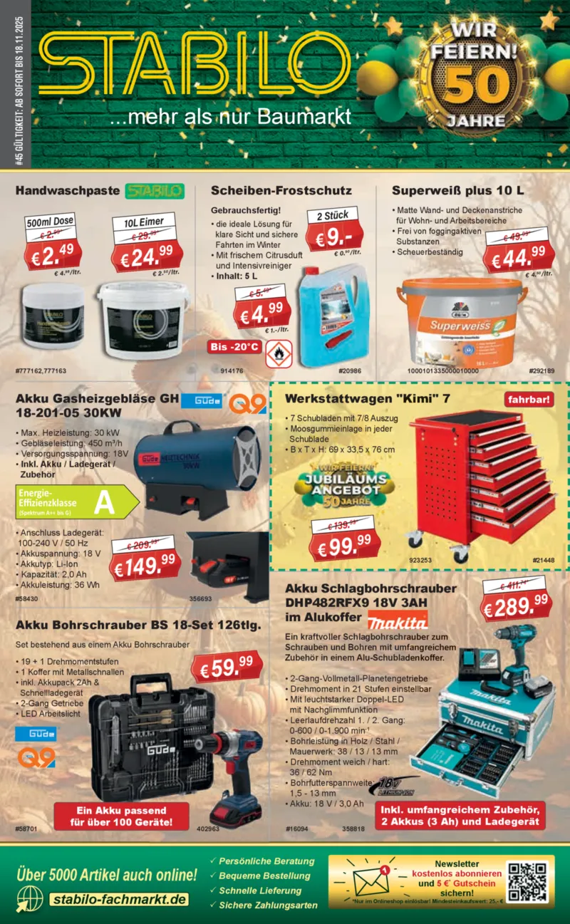 Stabilo Fachmarkt Prospekt vom 05.11.2025, Seite 1