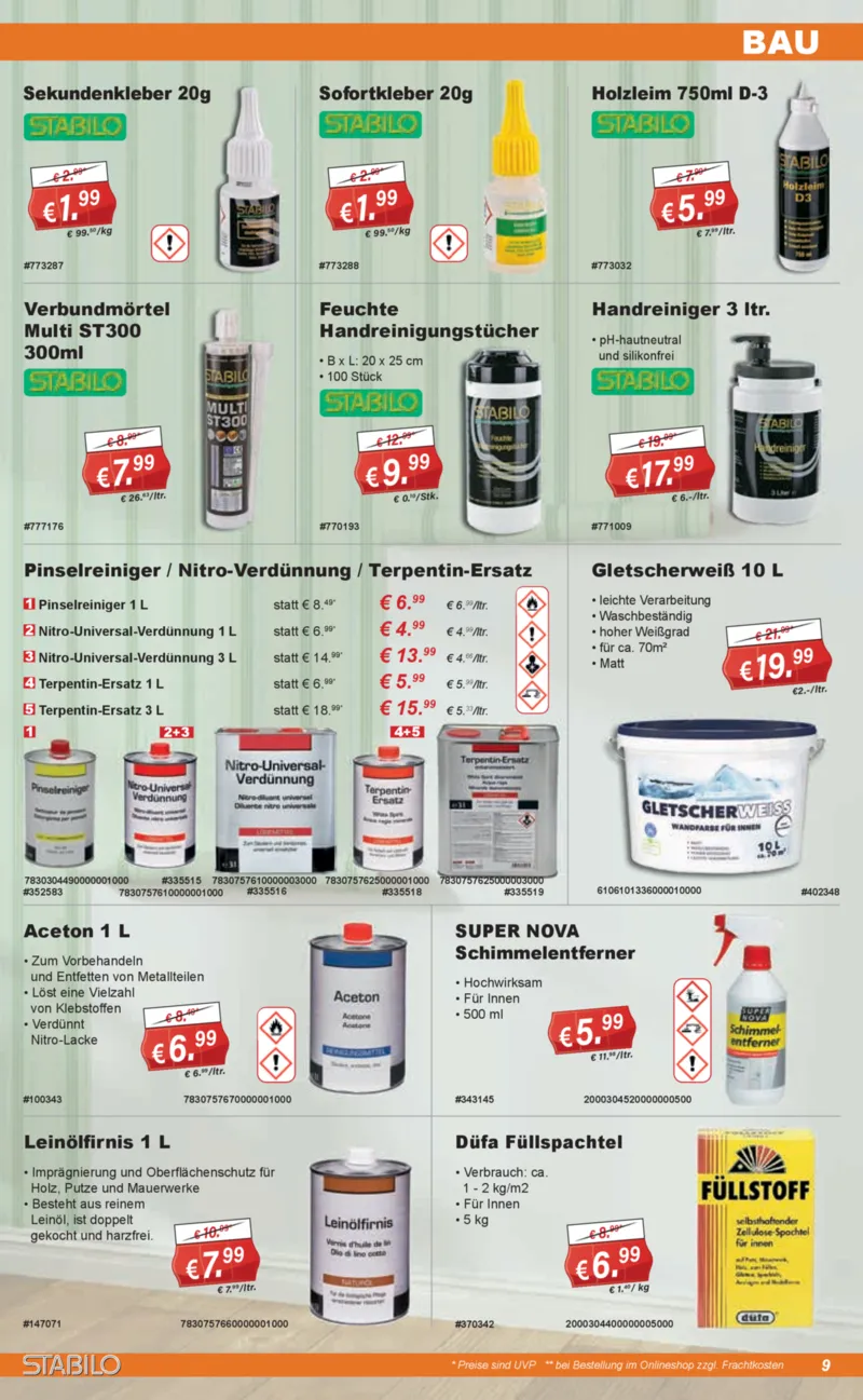 Stabilo Fachmarkt Prospekt vom 05.11.2025, Seite 9