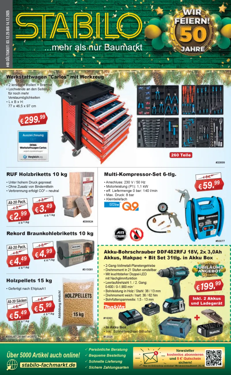 Stabilo Fachmarkt Prospekt vom 03.12.2025, Seite 1