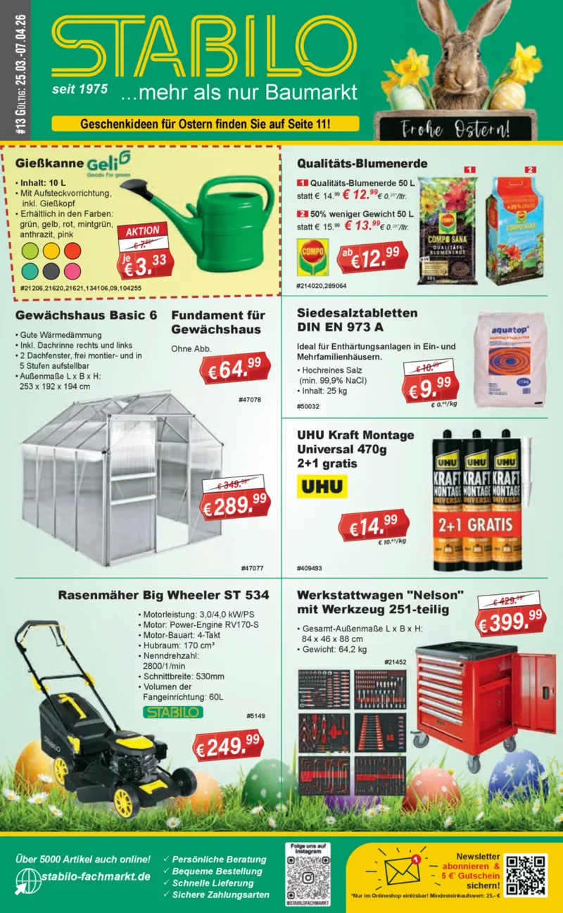 Stabilo Fachmarkt Prospekt vom 25.03.2026, Seite 1