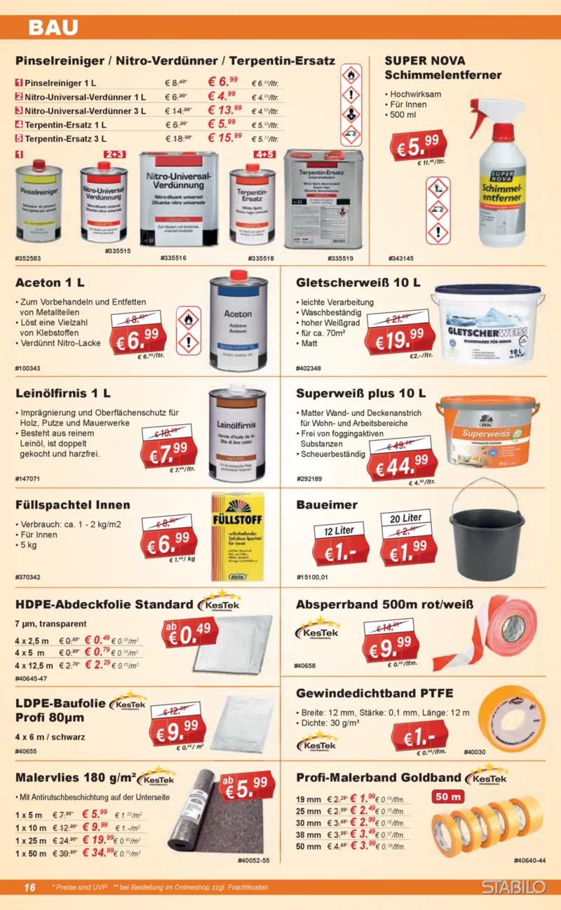 Stabilo Fachmarkt Prospekt vom 08.04.2026, Seite 16