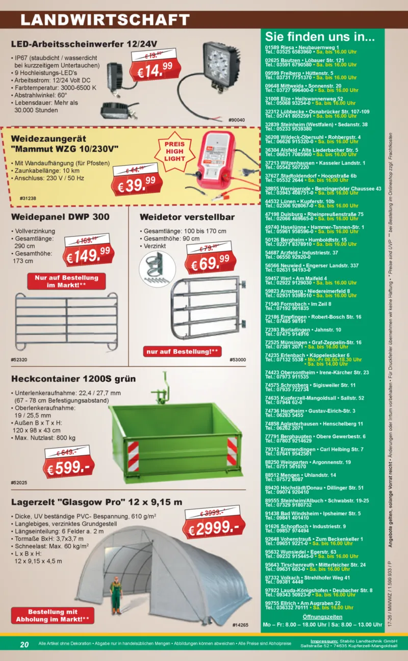 Stabilo Fachmarkt Prospekt vom 22.04.2026, Seite 20