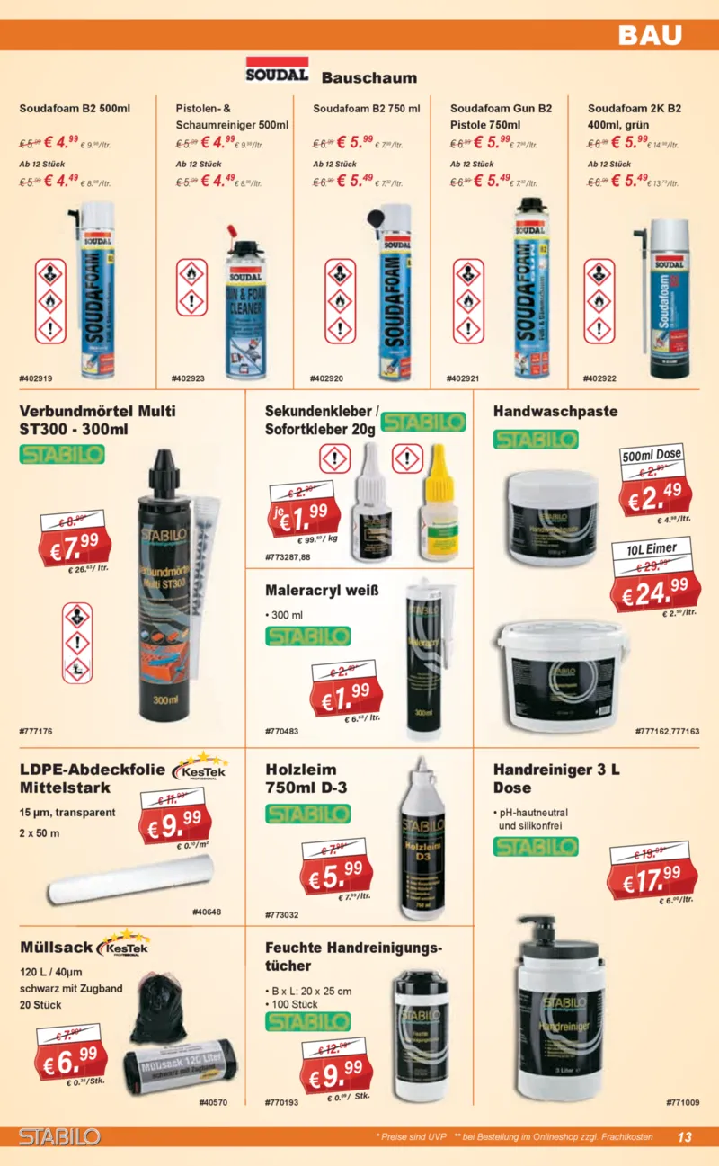 Stabilo Fachmarkt Prospekt vom 03.06.2026, Seite 13
