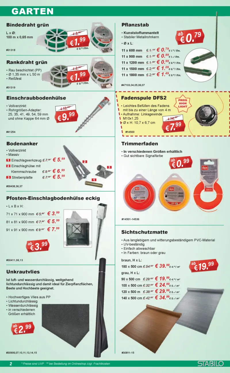 Stabilo Fachmarkt Prospekt vom 01.07.2026, Seite 2