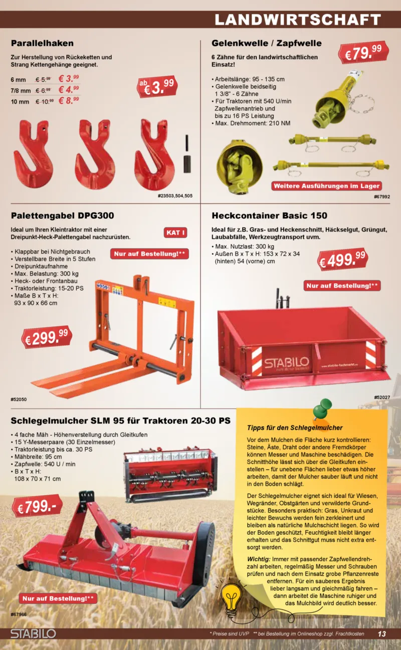 Stabilo Fachmarkt Prospekt vom 29.07.2026, Seite 13