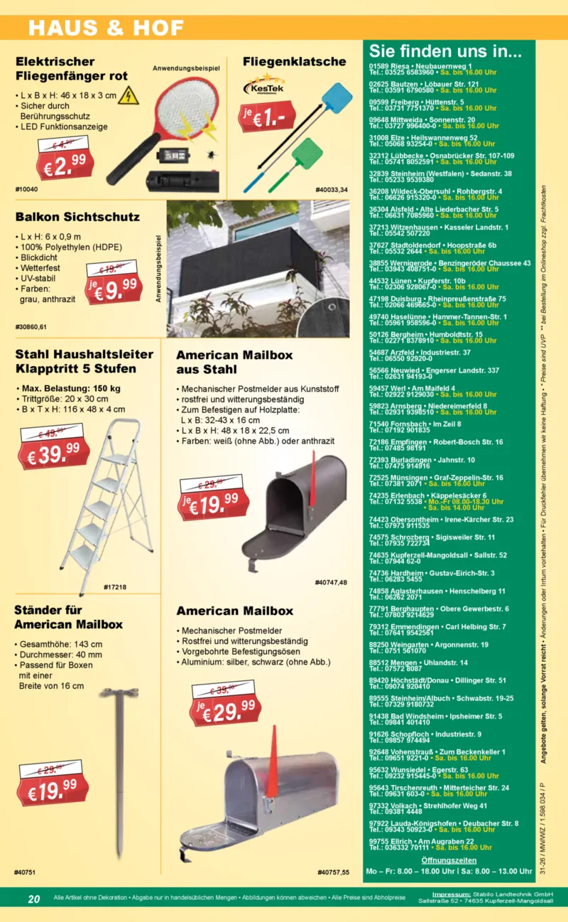 Stabilo Fachmarkt Prospekt vom 29.07.2026, Seite 20