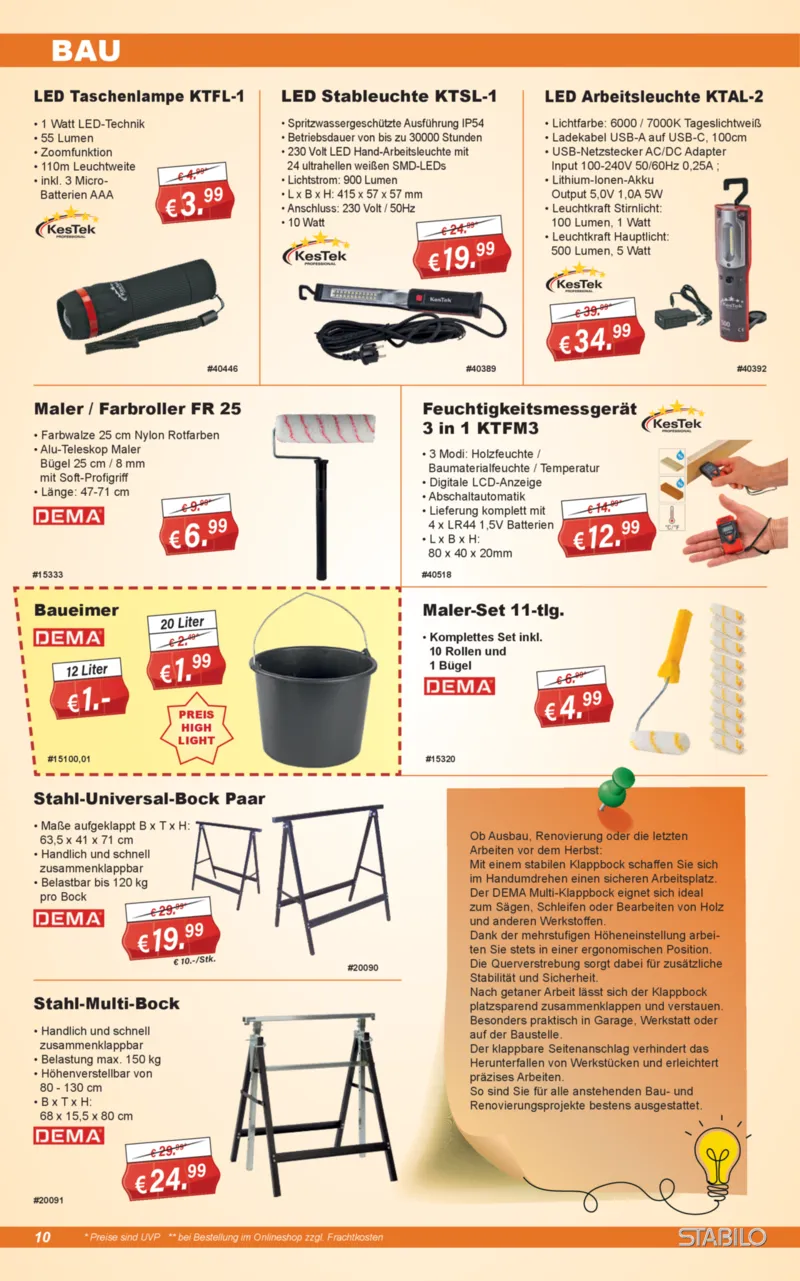 Stabilo Fachmarkt Prospekt vom 26.08.2026, Seite 10