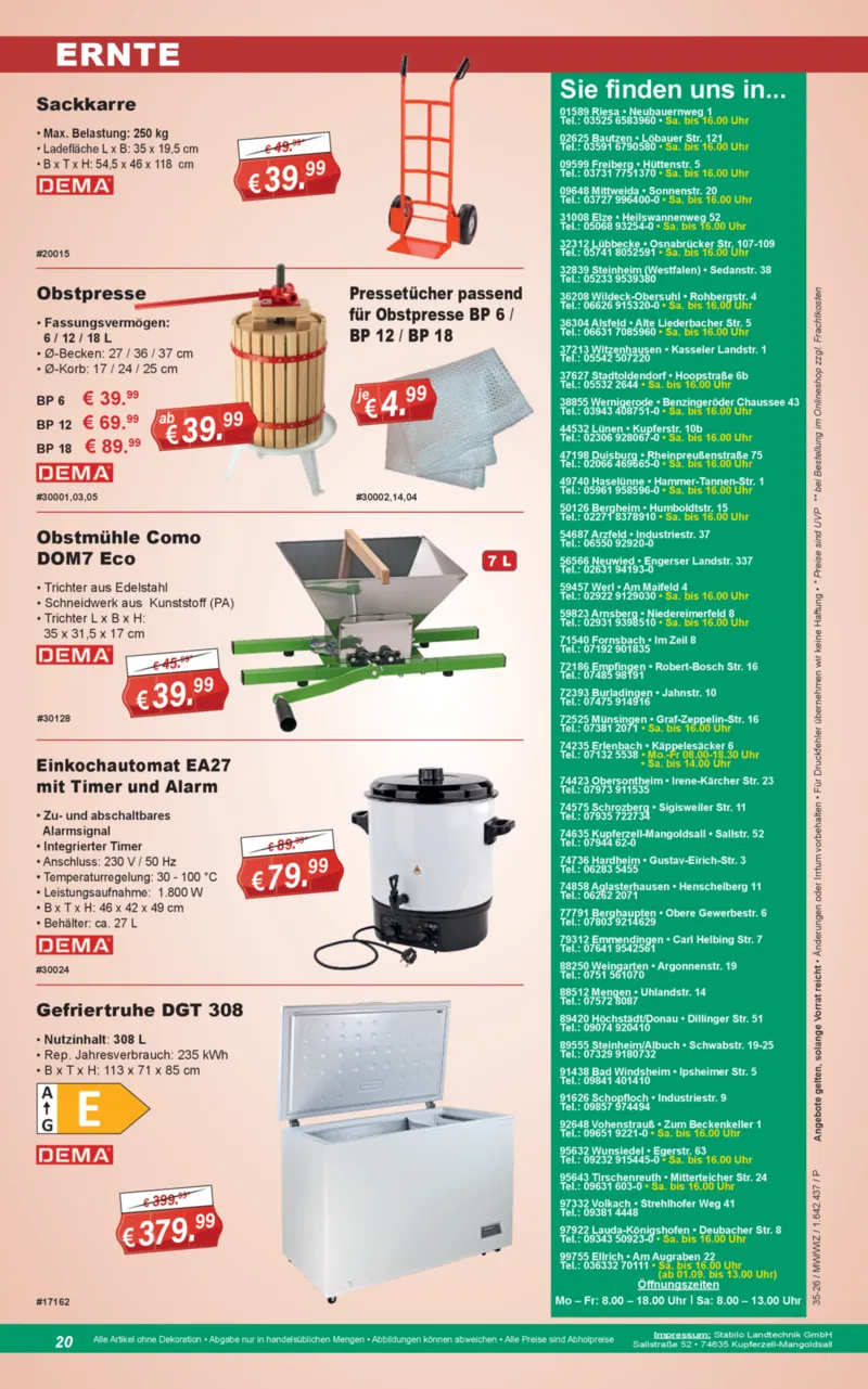 Stabilo Fachmarkt Prospekt vom 26.08.2026, Seite 20