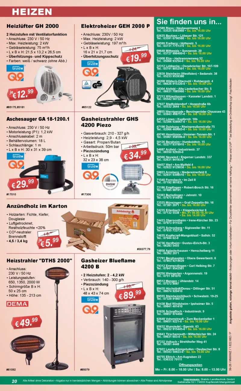 Stabilo Fachmarkt Prospekt vom 23.09.2026, Seite 20